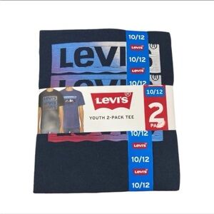 Levi's Boys Youth 2-Pack Short Sleeve Graphic Logo T-Shirts | Size 10/12